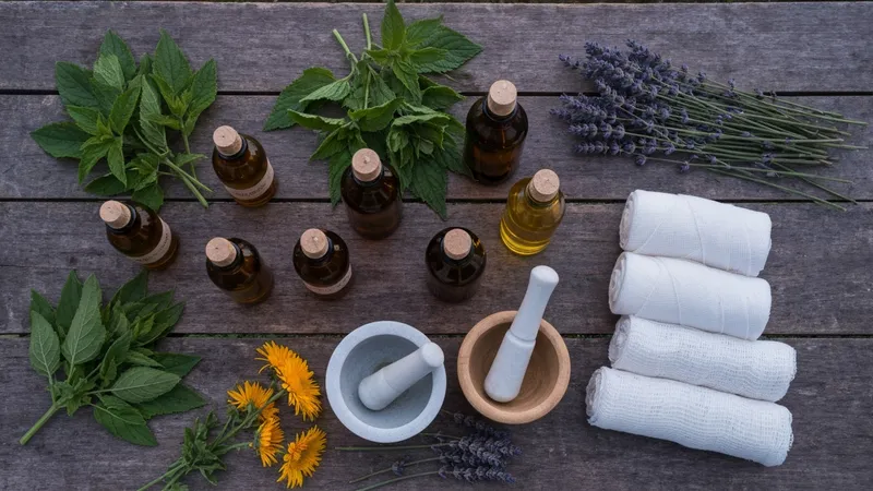 Huile de massage aux propriétés cicatrisantes