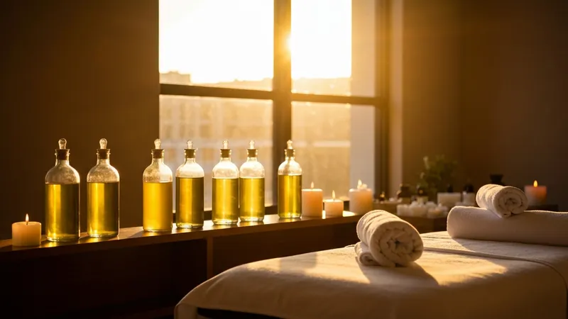 Huile de massage pour le spa